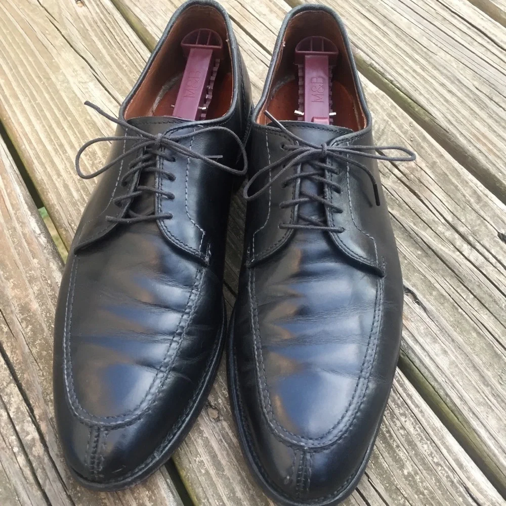 Allen Edmonds Lasalle Derby Black Shoes 9.5 - Picture 2 of 8